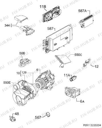 Взрыв-схема посудомоечной машины Electrolux ESL5212LO - Схема узла Electrical equipment 268